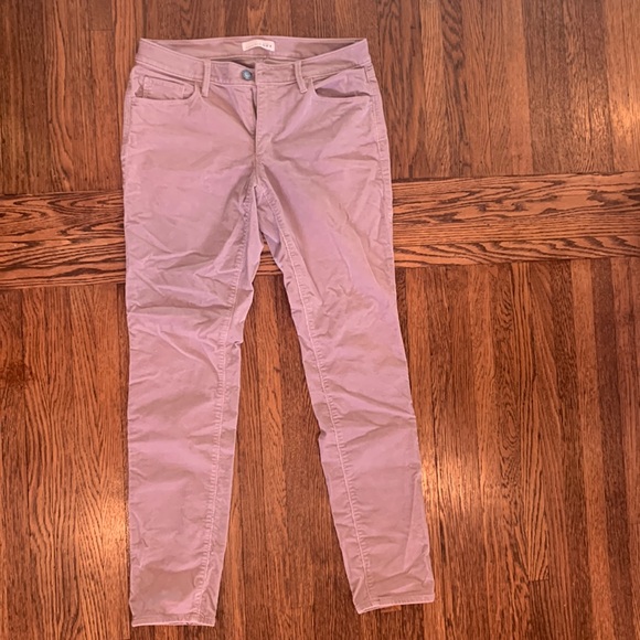 Ann Taylor LOFT Lilac Corduroy Modern Skinny Pants - Picture 2 of 4
